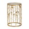 Baxton Studio Anaya Modern and Contemporary Glam Brushed Gold Finished Metal and Glass Leaf Accent End Table 177-11188-Zoro - alternate 3